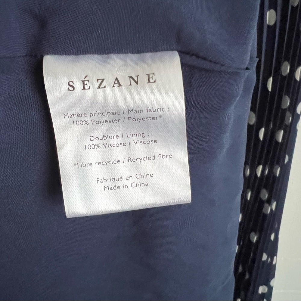 Sezane Rachelle Dress - Polka Dot Navy - Picture 8 of 10